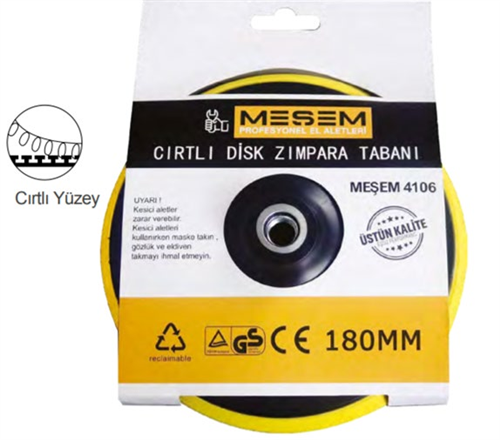 Cırtlı Disk Zımpara 115 mm Disk Taban (50/Paket) (200/Koli) ✓